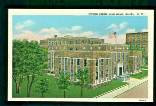 Postcard West Virginia Raleigh County Courthouse in Beckley West Virginia. J2