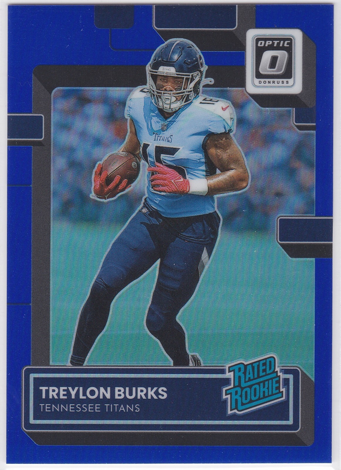 2022 Panini Donruss Optic Holo Blue Prizm #212 Treylon Burks RC 7/179 (T146)