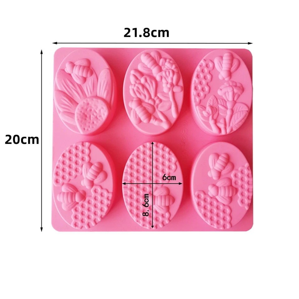 3D Bee Silicone Soap Mold DIY Handmade Craft Making Cake Mould for Home Kitchen - Image 4 of 4