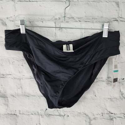 Jantzen Bikini Bottoms Sz 16 black lycra swimsuitA25