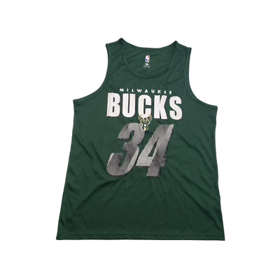 Milwaukee Bucks NBA Antetokounmpo Men's Ultra Game Tank Top Jersey Green Size L