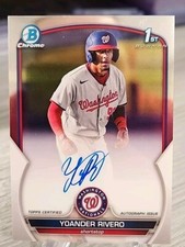 Yoander Rivero 2023 Bowman Chrome Autograph #CPA-YR Washington Nationals