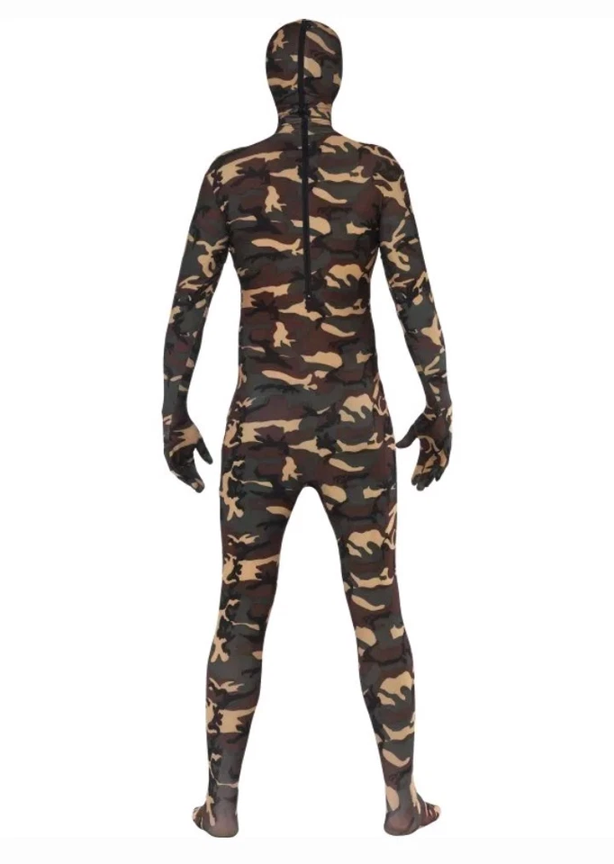 Disfraz de segunda piel elástica camuflaje adulto Foto 3 de 4