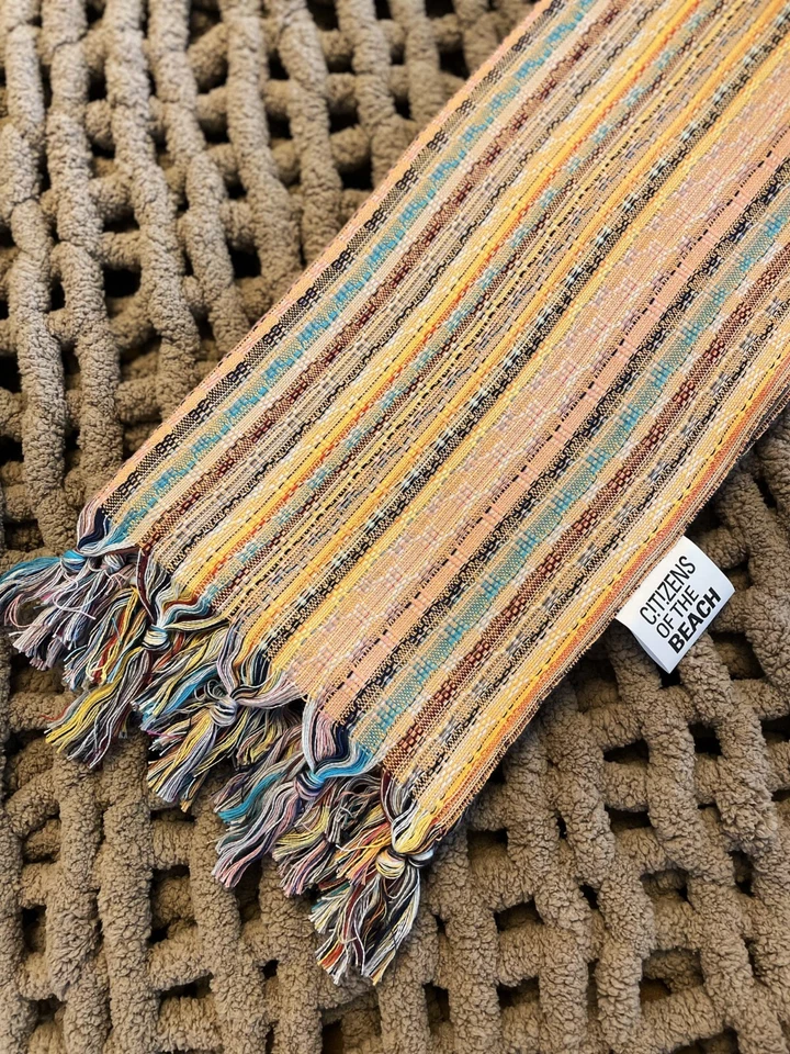 黄色橙色波西米亚土耳其棉沙滩浴巾 - 海滩公民 — 第 2/4 张图片