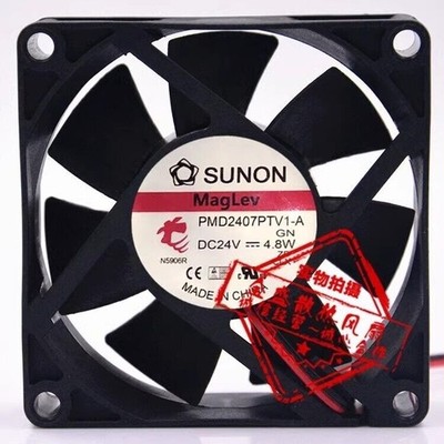 PMD2407PTV1-A 7025 DC24V 4.8W 7CM 2-Wire Inverter Cooling Fan #vn