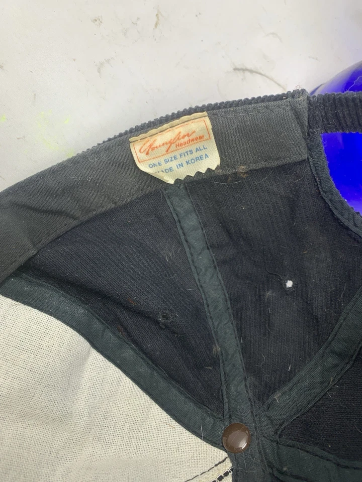 🔥🚨Vintage Harley Davidson Motorcycles Corduroy Hat Snapback Rope 80s Super... - Image 3 of 4