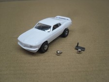 NEW Auto World 1970 Ford Mustang Unpainted Body w/running JL Slot Car Chassis