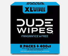 DUDE Wipes, Flushable Wipes, Extra Large and Fragrance-Free Wipes 400 ct. 