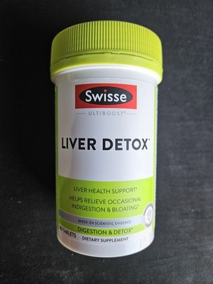Swisse Ultiboost Liver Detox Milk Thistle Turmeric Artichoke 180 Tablets 08/26