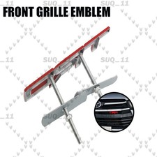 Front Hood Metal Red Grille Emblem Decor Badg...