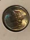 Toned 1944-D 10C FB Mercury Dime, Silver. Uncirculated Full Bands