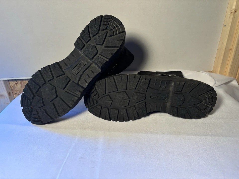 Khombu Black Zipper Buckle Biker Riding Motorcycle Boots Faux Leather Size 11 - Image 4 of 4