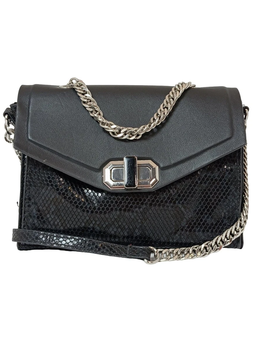 Sac à Dos Zara Noir Satin Avec Poches Femme Occasion Très Bon état