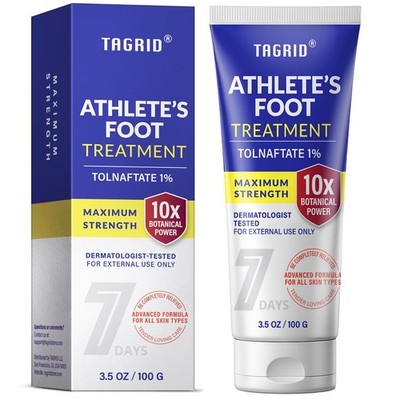 TAGRID Athlete s Foot Treatment   Maximum Strength Antifungal Cream   3.5 Oz