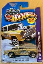 2013 HOT WHEELS GOLD 1955 CHEVY BEL AIR GASSER