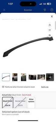 #ad Hickory Hardware Greenwich 12quot; Center to Center Sleek Cabinet Handle MATTE BLACK $16.19