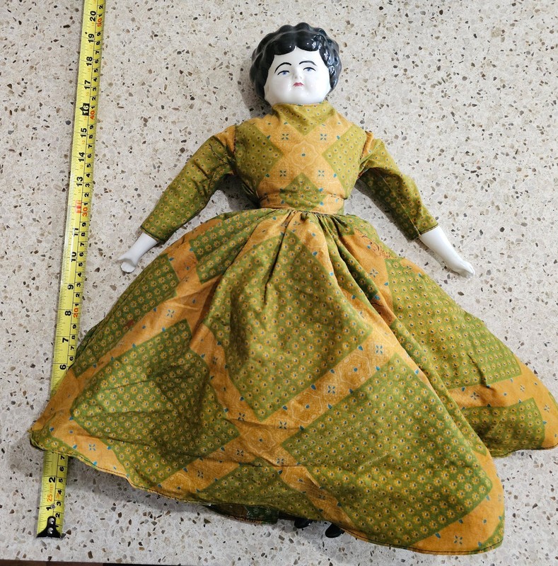 Vintage Antique Porcelain Painted Doll