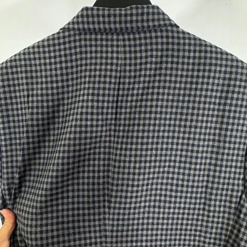 Tasso Elba Blazer Men Gray Plaid Two Button Wool Blend Sport Coat Size XL image 15