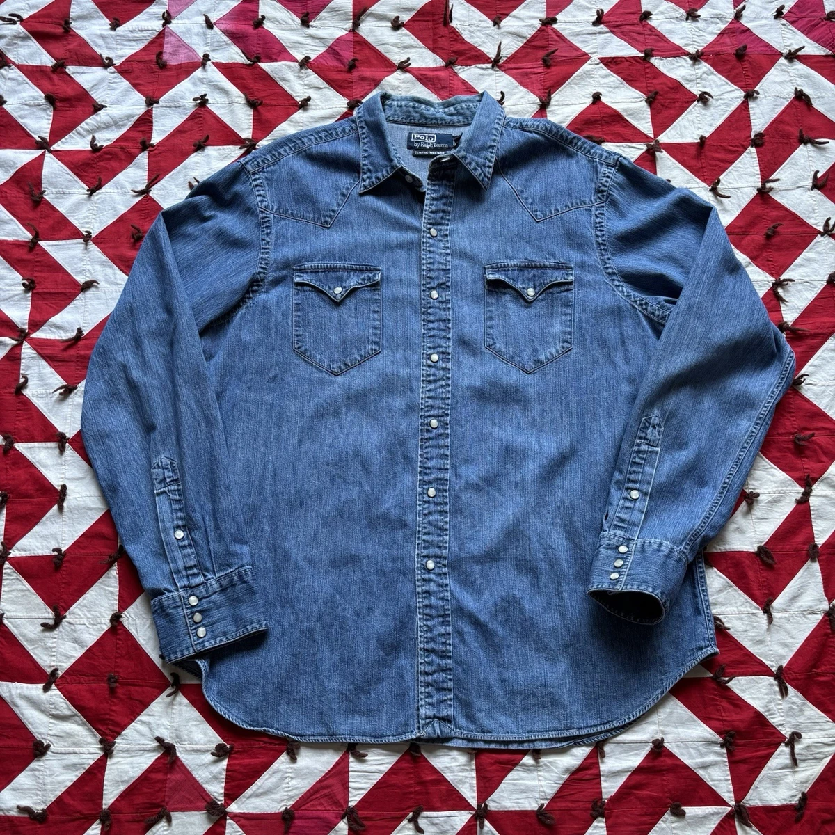 Polo Ralph Lauren Denim Western Casual Button-Down Shirts for Men