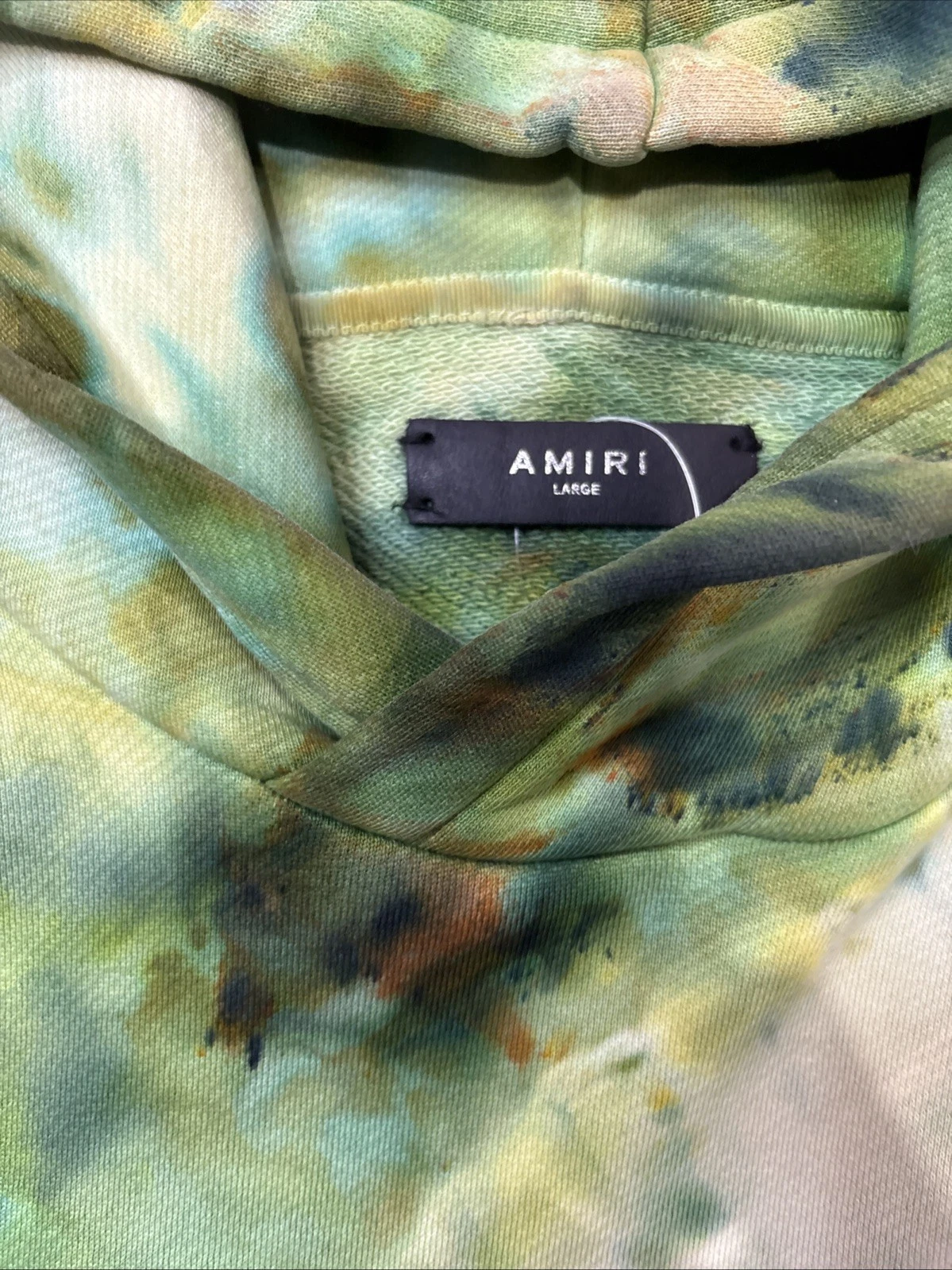 FELPA CON CAPPUCCIO AMIRI VERDE TIE DYE BONES