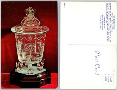 Queens Cup Steuben Glass Corning NY Postcard