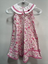 Jona Michelle Pink and White Floral Pattern Dress Youth Size 5