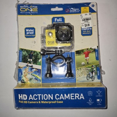 Explore One HD Action Camera w/ Accessories included Waterproof Case