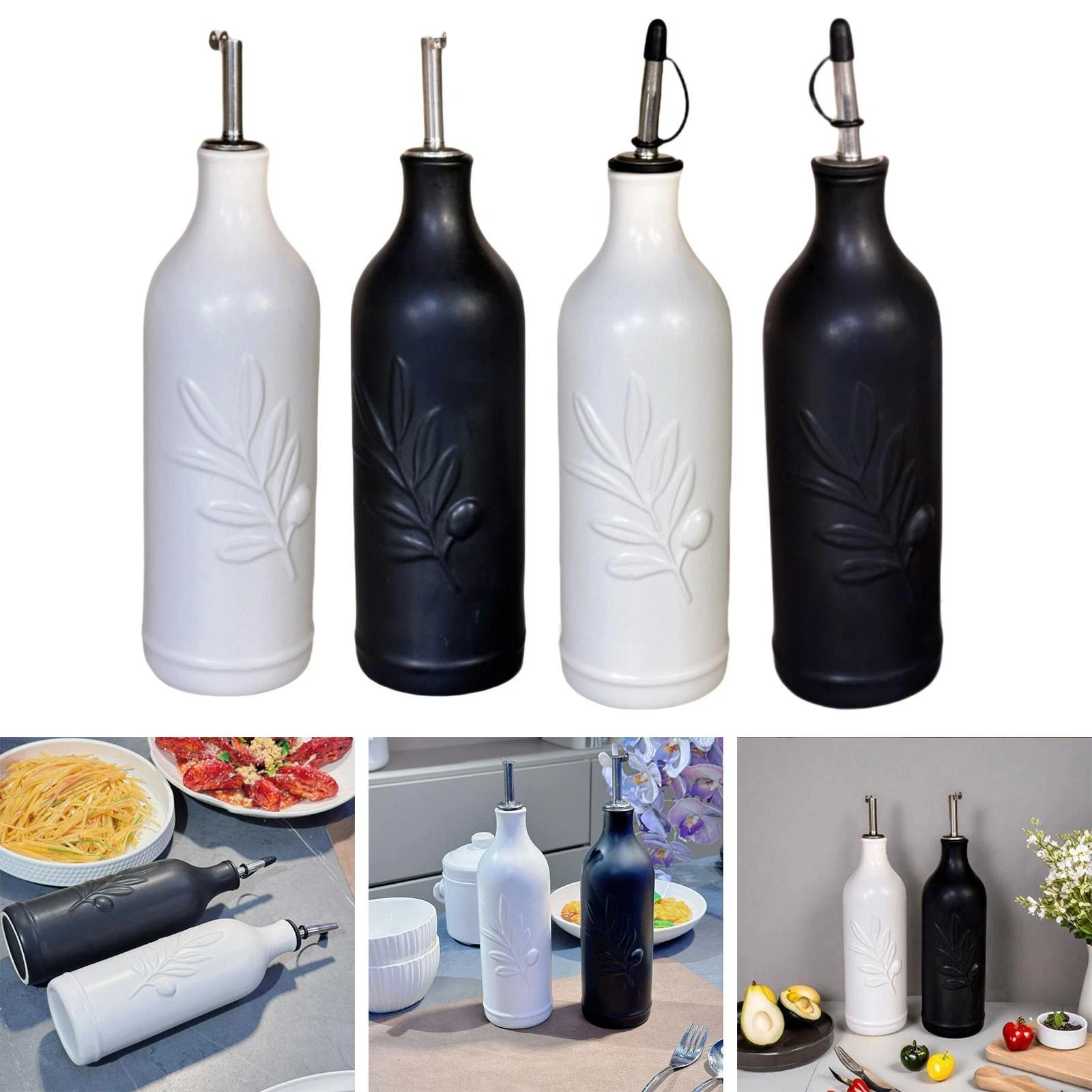 Ceramic Olive Oil Dispenser Bottle Kitchen Oil Bottle Modern Home Use Easily
Opens in a new window o