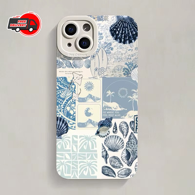 Ocean Seashell Seaweed Case iPhone 17 16 15 14 13 12 11 Pro Max XR 8 Plus Cover 
