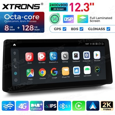 12,3'' Autoradio Für BMW 5er F10 F11 CIC Android 14 Qualcomm 680 8+128G Global 4G