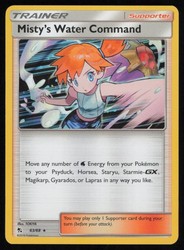 Misty's Water Command 63/68 Hidden Fates Holo Rare