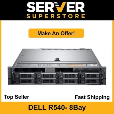 Dell PowerEdge R540 Server 2x Gold 6138 = 40 Cores H730P 64GB RAM 2x trays