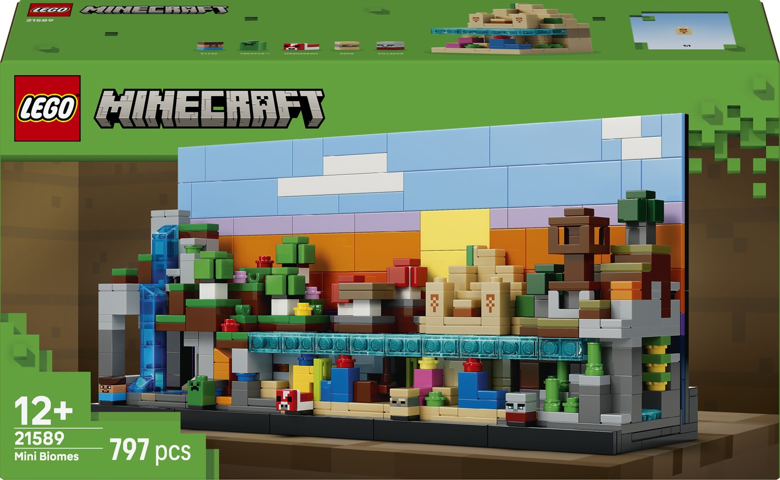 Lego Oro Set Costruzione 21589 Minecraft Minibiomas 797 Pezzi Con Microfigure - Immagine 5