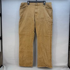 Dickies Work Pants Men's 38x32 Tan Duck Carpenter Straight Leg Work Gear 