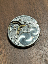 Elgin Grade 318 Pocket Watch Movement 0s 15 Jewel Good Balance For Parts