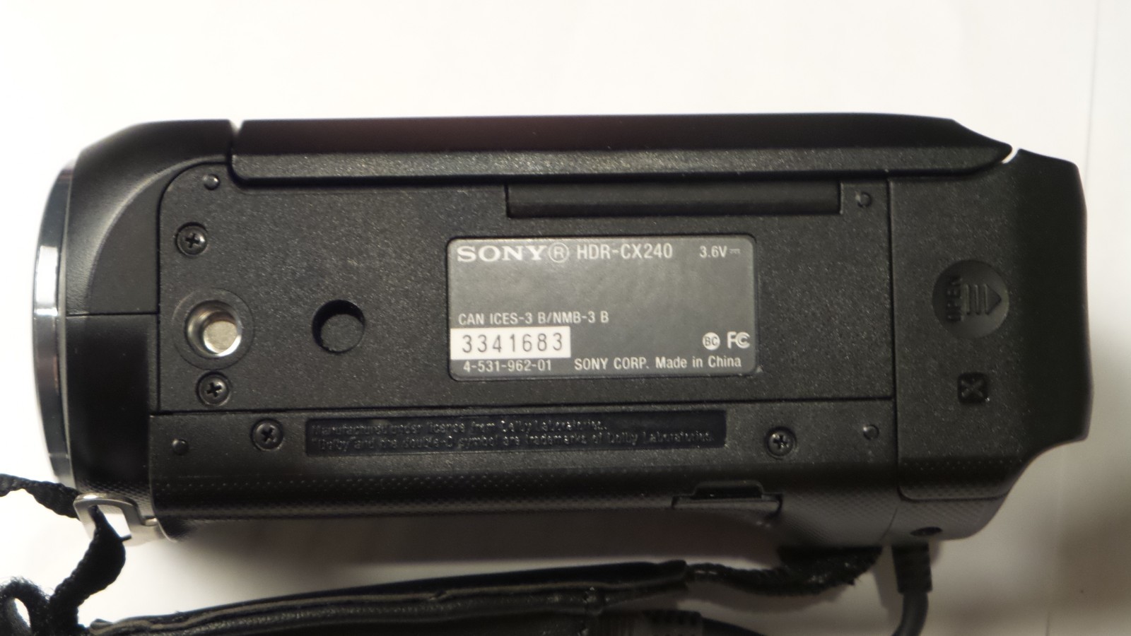 Sony Handycam HDR-CX240 AVCHD 27x Optical Zoom Black Compact Digital Camcorder