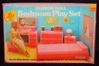 VINTAGE 1983 ARCO FASHION DOLL BEDROOM PLAY SET #7693 USED NEAR COMPLETE.