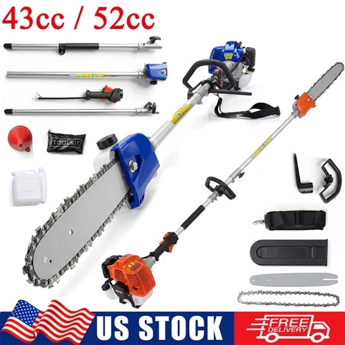 43cc/52cc Gas Powered Pole Saw 2-Cycle Engine 16FT Extension Pole Chainsaw 1.2L