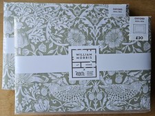 WILLIAM MORRIS AT HOME Oxford Pillowcase Pair STRAWBERRY THIEF TONAL OLIVE GREEN