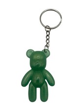 Teddy Bear Glitter Keychain Handmade Resin Key Ring Animal Gummy Bear Cute Green