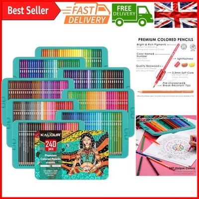 Vibrant 240 Buntstifte Set - Künstler Soft Core zum Zeichnen, Skizzieren &...