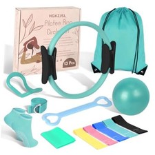 Home Pilates Essentials Kit for Women,Pilates Equipment Set with 9 Inch Teal