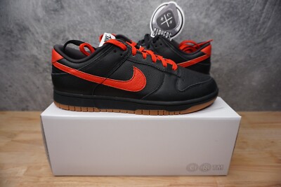 Size 10 - Nike Dunk Low By You Custom Black Red Gum Bottom