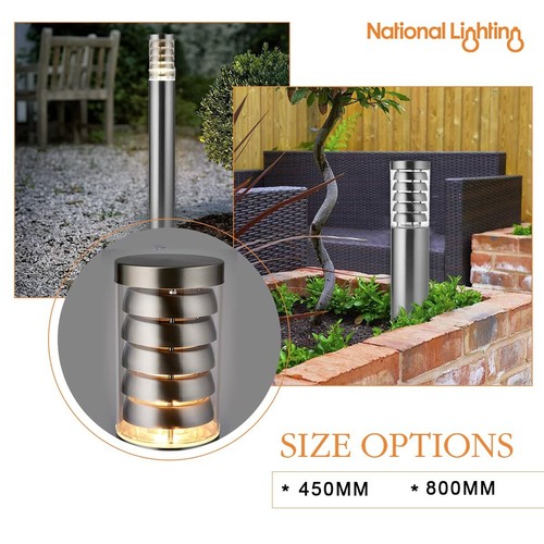TANGO LED Bollard Post Light E27 Waterproof Stainless Steel Outdoor Garden Light - Picture 8 of 10