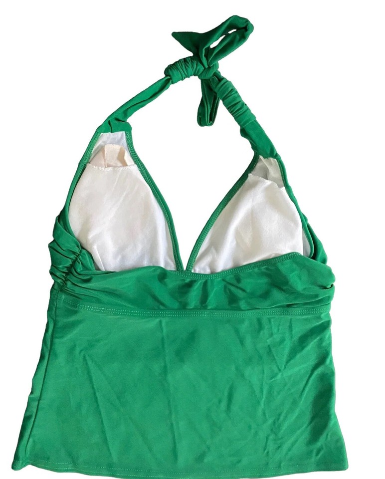 Cole Green Tankini Top women m swimsuit halter bikini emerald Swim 8 eBay