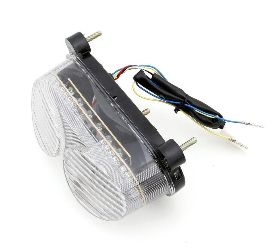 Señales de giro de luz trasera LED para Kawasaki ZR7S ZX6R ZX9R ZX900 ZZR600 transparentes Foto 3 de 3