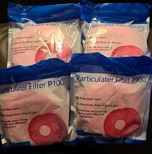 4 -2097 Particulate Filters for P100 Filter Retainer Replacement Cotton