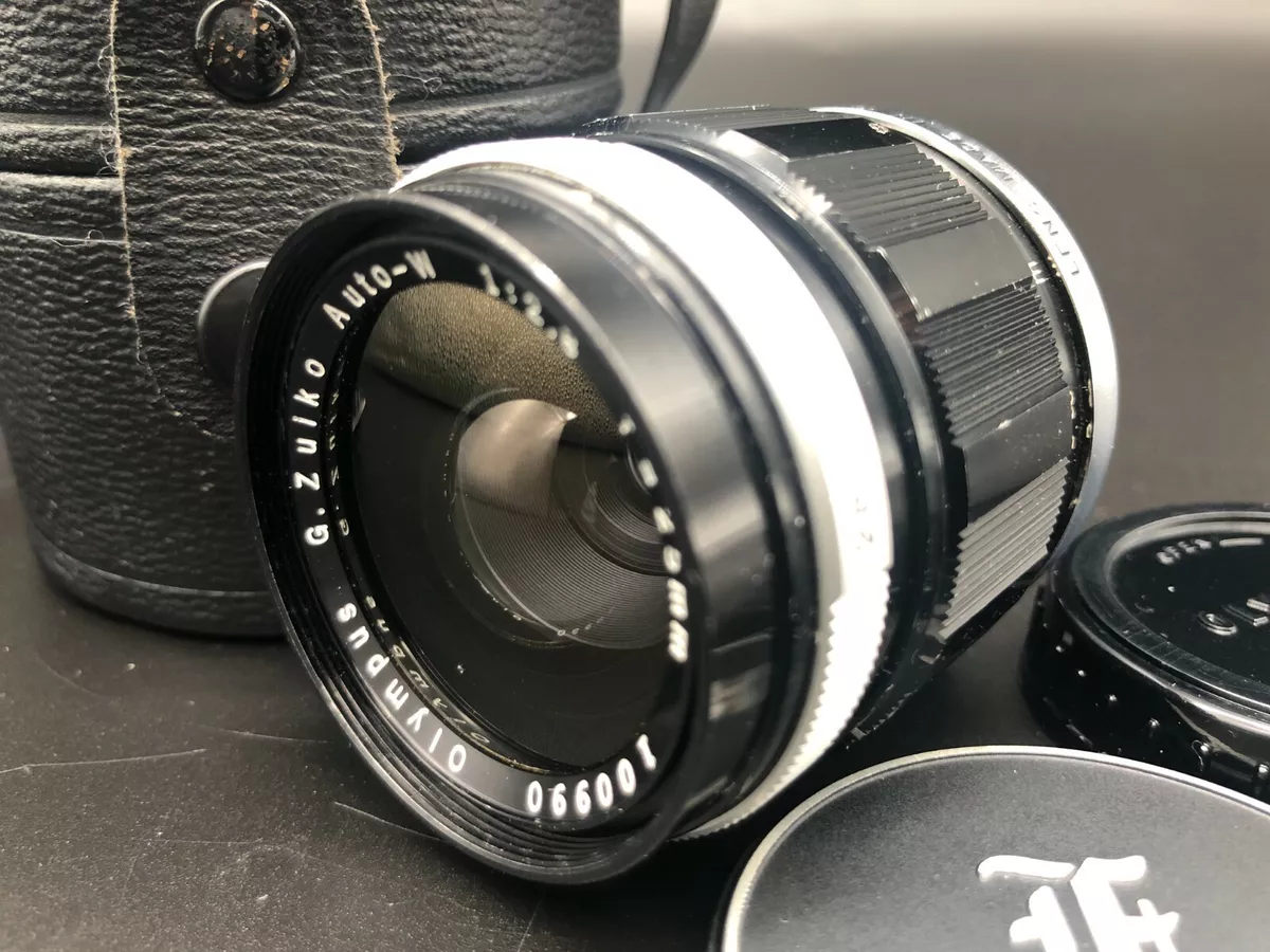 🍙Rare Exc+5,w/Case🍙Olympus G.Zuiko Auto-W 25mm f2.8 Lens for Pen F from Japan