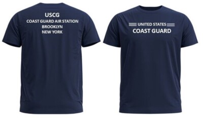 BROOKLYN COAST GUARD AIR STATION*NY*2-SIDED PERFORMANCE POLYESTER SHIRT