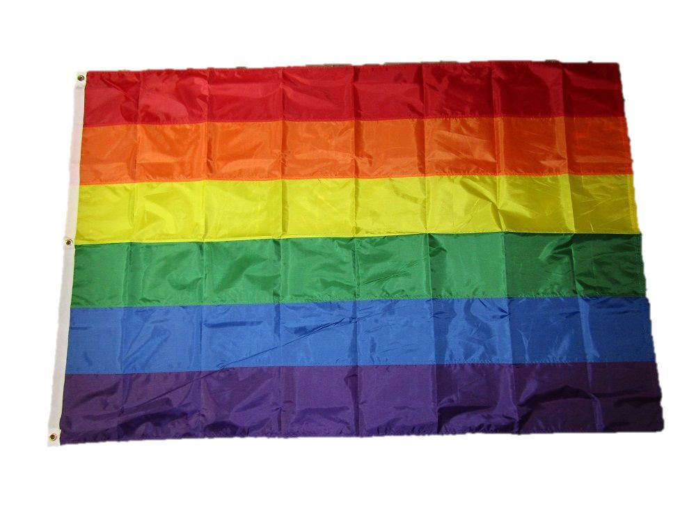 5x8 Embroidered Gay Pride Rainbow Stripes 210D Nylon Flag 5'x8' w/ Clip Een beurskraker kopen
